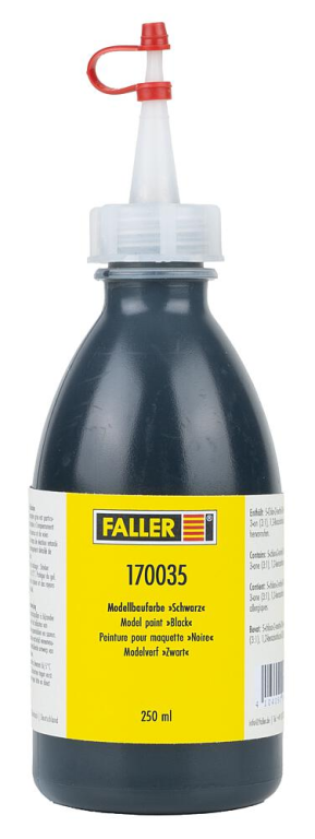 FALLER 170035 Modellbaufarbe Schwarz 250ml