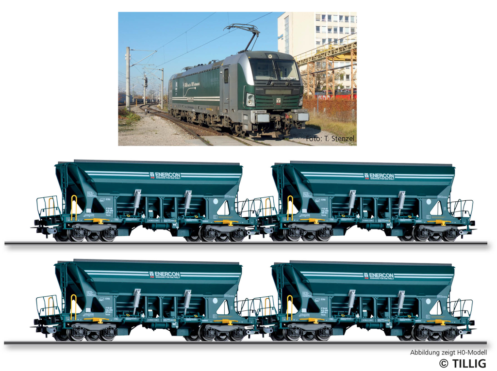 TILLIG 01094 Güterzugset Sandtransport der Enercon GmbH Spur TT