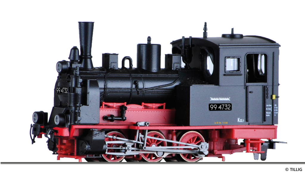 TILLIG 02998 Dampflokomotive der DR Spur Schmalspur H0e