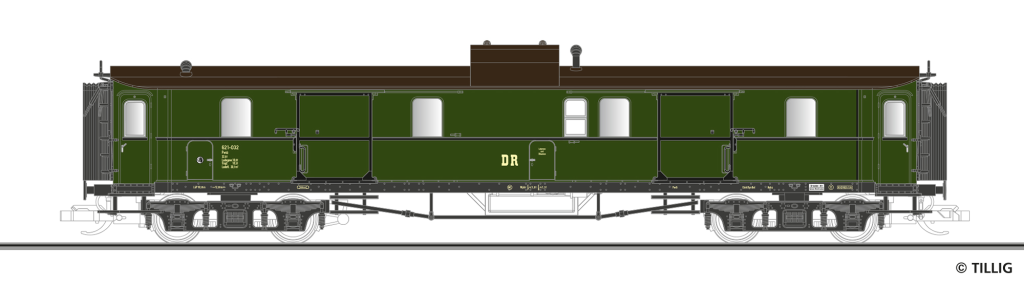 TILLIG 12060 Packwagen der DR Spur TT