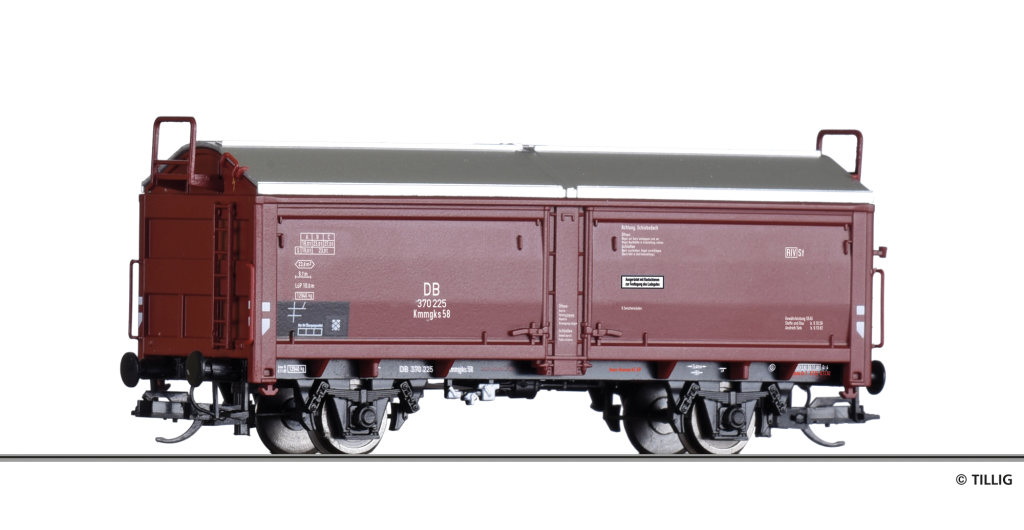 TILLIG 17655 Schiebedach-/Schiebewandwagen der DB Spur TT