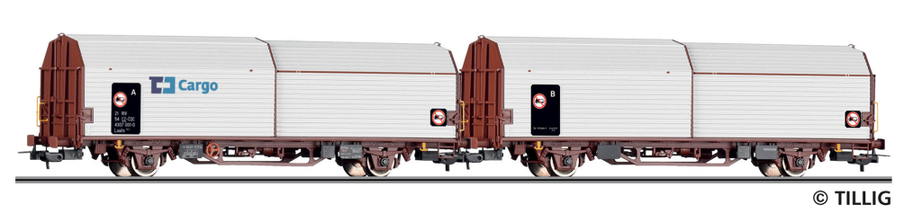 TILLIG 70078 Haubenwagen-Einheit der ČD Cargo Spur H0