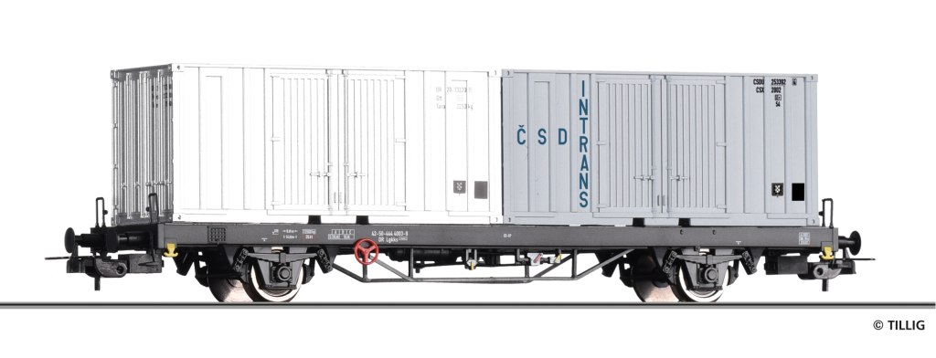 TILLIG 77073 Containertragwagen der DR Spur H0