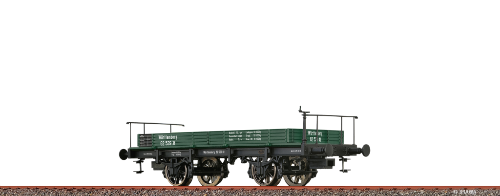 BRAWA 47735 Niederbordwagen Xt K.W.St.E. Spur H0