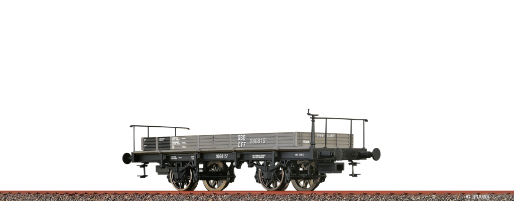 BRAWA 47737 Niederbordwagen Sc SBB Spur H0