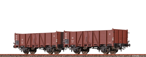 BRAWA 48450 Offene Güterwagen Om21 DB, 2er-Set Spur H0