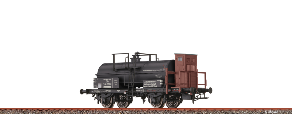 BRAWA 50080 Kesselwagen 2-achsig Z [P] "I.G. Farbenindustrie" DRG Spur H0