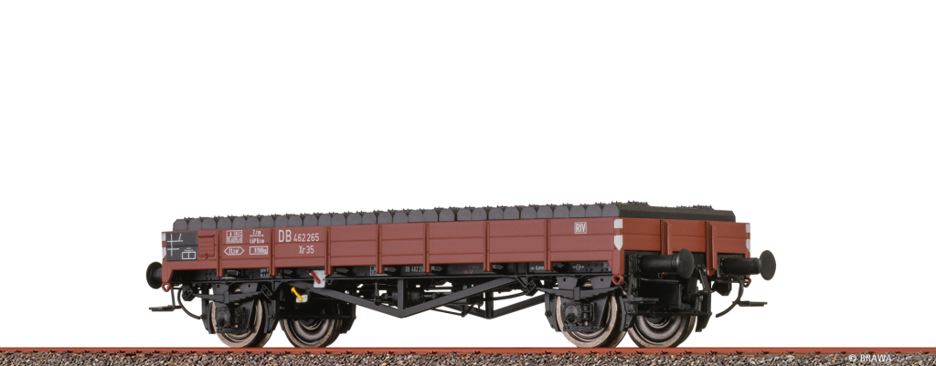 BRAWA 50887 Flachwagen Xr35 DB, mit Ladegut "Schwellen" Spur H0