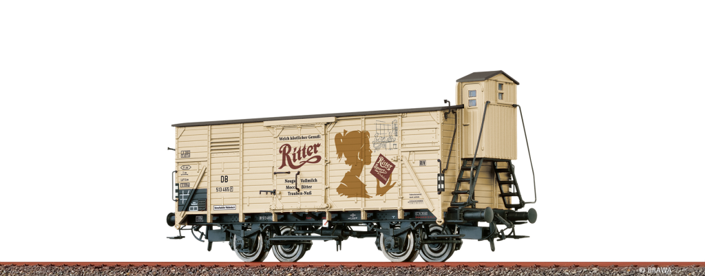 BRAWA 50950 Gedeckter Güterwagen G10 "Ritter Sport" DB Spur H0