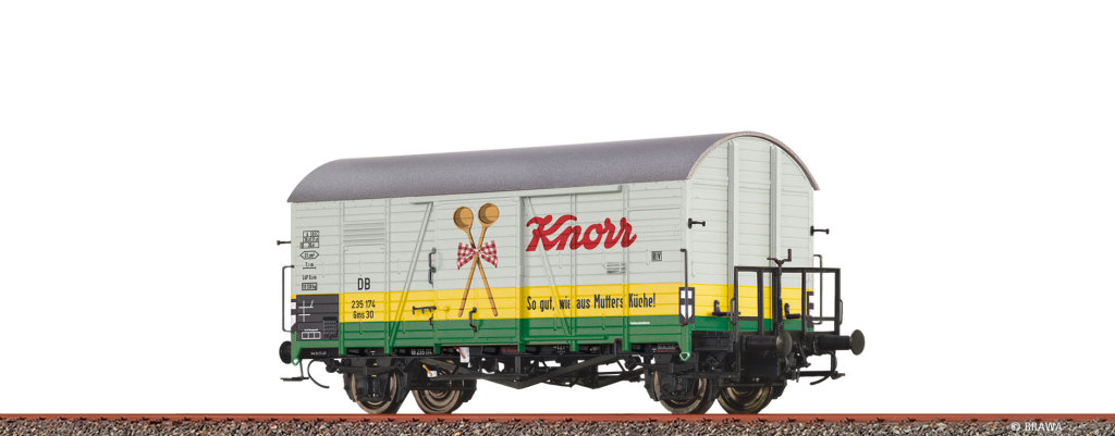 BRAWA 51135 Gedeckter Güterwagen Gms30 "Knorr" DB Spur H0