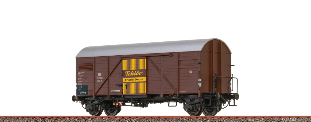 BRAWA 51186 Gedeckter Güterwagen Gmh35 "Tchibo" DB Spur H0