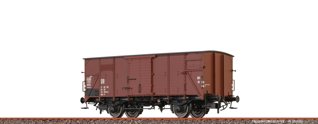 BRAWA 51254 Gedeckter Güterwagen (Gw) G DR Spur H0