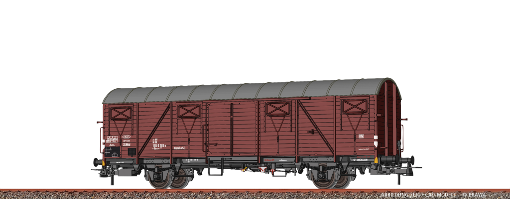 BRAWA 51295 Gedeckter Güterwagen Gbrs-v245 DB Spur H0