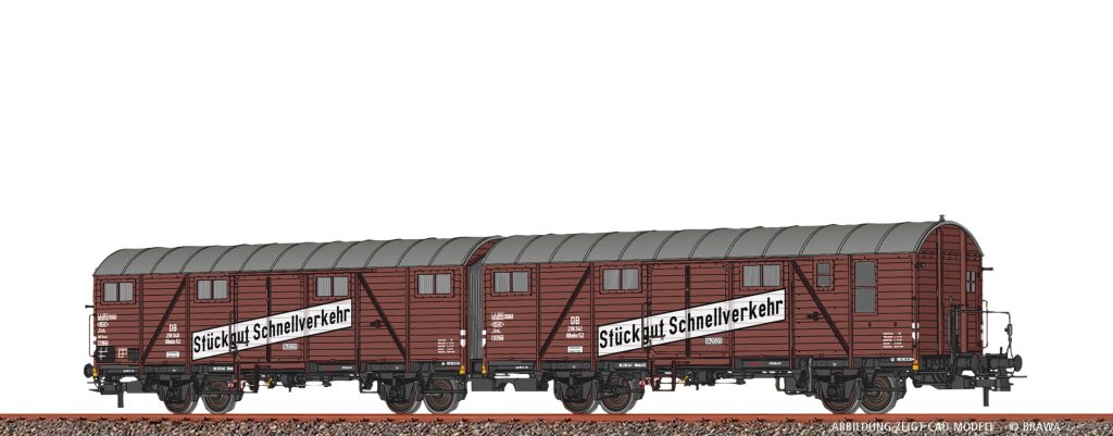 BRAWA 51300 Gedeckter Güterwagen Hrs-vz332 DB Spur H0