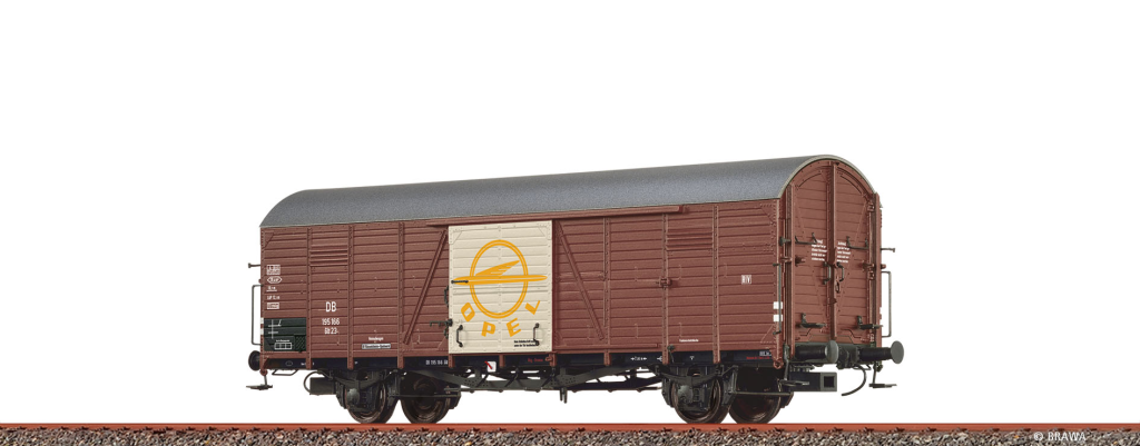 BRAWA 50478 Gedeckter Güterwagen Glt23 Opel DB Spur H0