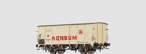 Brawa 50765 Ostalgie Sondermodell Gedeckter Güterwagen G "Konsum" DR Spur H0