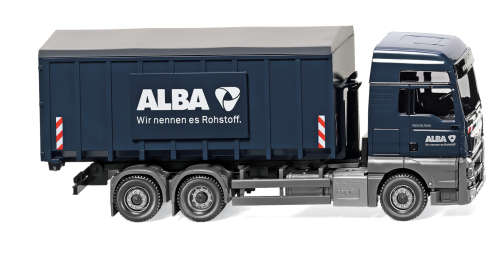 Wiking 067204 Abrollcontainer Meiller MAN TGX Euro 6 Alba Spur H0