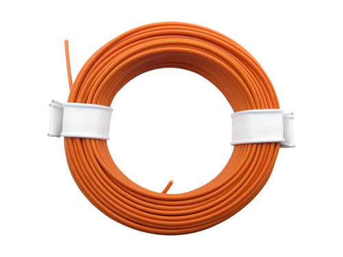 10 Meter Ring Miniaturkabel Litze flexibel LIY 0,14mm² orange