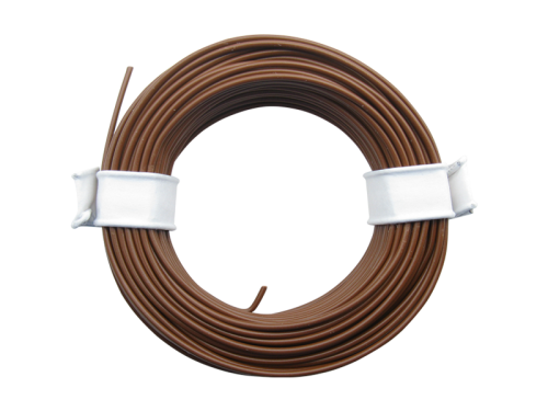10 Meter Ring Miniaturkabel Litze flexibel LIY 0,14mm² braun