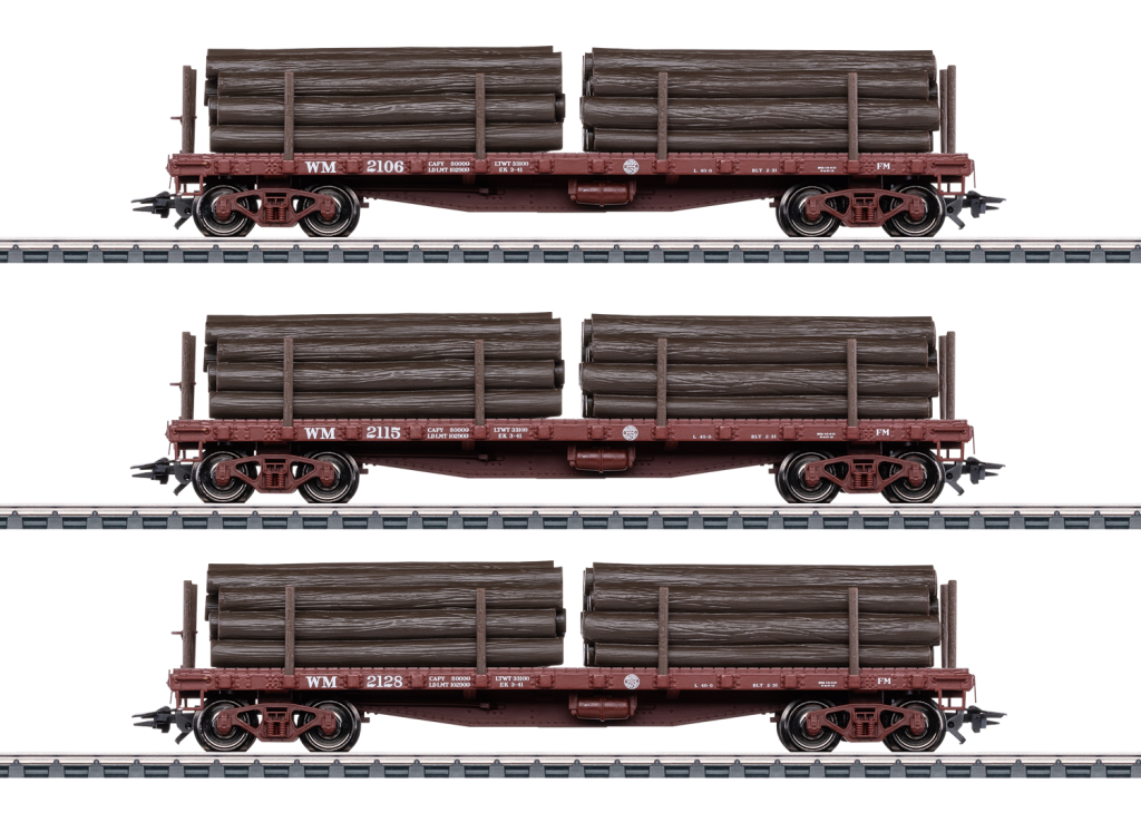 Märklin 045600 US-Rungenwagen-Set z.Shay II Spur H0