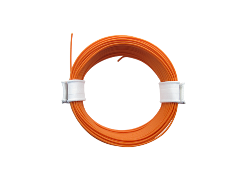10 Meter Ring Miniaturkabel Litze LIFY 0,05mm² orange