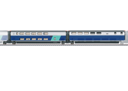 Märklin 043443 Ergänzungswagen-Set 3 zum TGV Euroduplex Spur H0