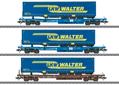 Märklin 047120 Taschenwagen-Set LKW Walter Spur H0