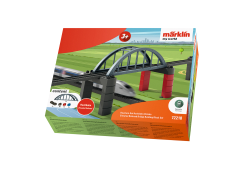 Märklin 072218 Märklin my world - Baustein-Set Hochbahn-Brücke Spur H0