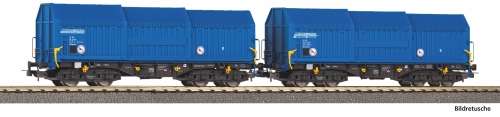 PIKO 28307 2er Set Teleskophaubenwagen VTG VI Spur H0