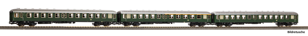 PIKO 28326 3er Set yl-wagen Mit Steuerwagen DB III Spur H0