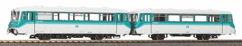 PIKO 52897 Diesel-Triebwagen/ Sound BR 772 + Steuerwagen Mintgrün DR IV + PluX22 Decoder Spur H0