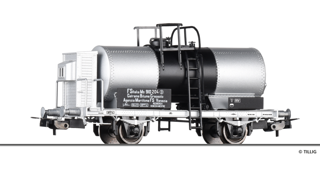 TILLIG 77068 Kesselwagen M der Agenzia Marittima FS Venezia Spur H0