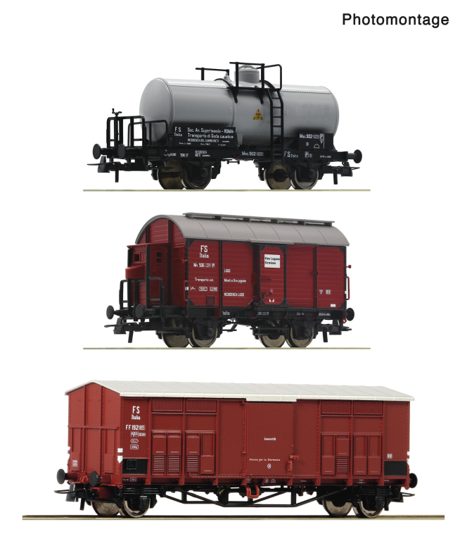 ROCO 6600229 3-teiliges Set Nebenbahngüterzug Spur H0