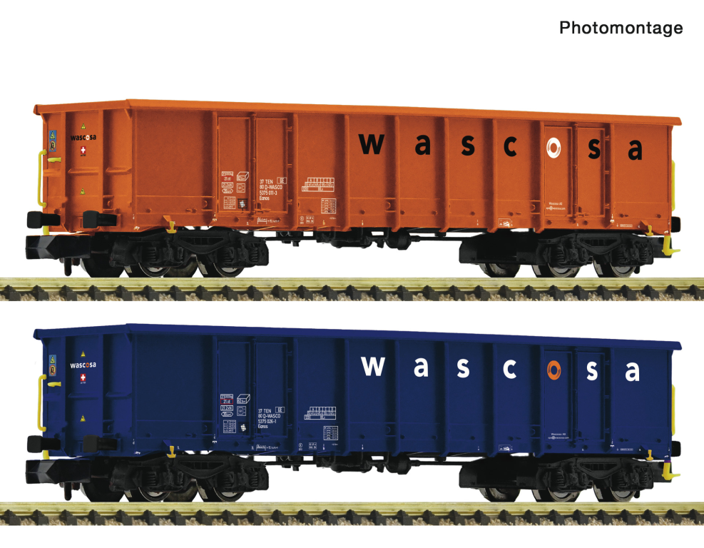Fleischmann 6660140 2-teiliges Set Offene Güterwagen Spur N
