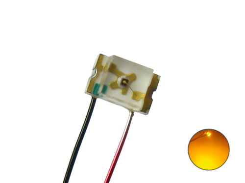 LED SMD 0805 mit Lackdraht gelb