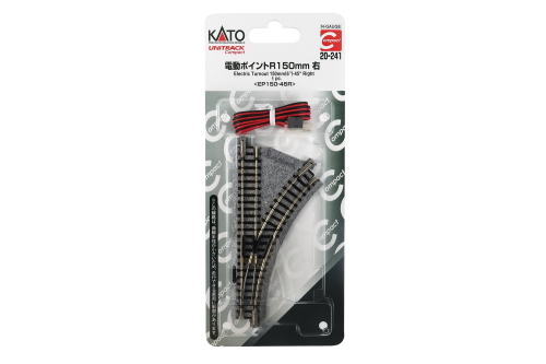 Kato K20-241 Unitrack Compact Elektrische Weiche rechts R150mm 45° Spur N