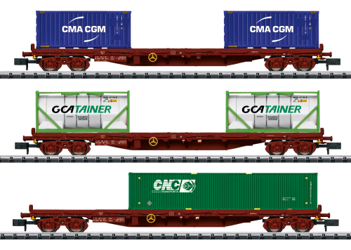 Trix T15072 Containertragwagen Set Spur N