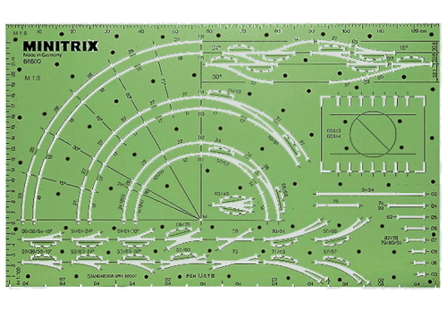 Trix T66600 Minitrix-Gleisplan Schablone Spur N