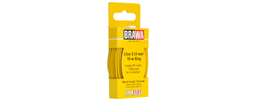 BRAWA 3101 Litze 0,14mm² 10m Ring gelb