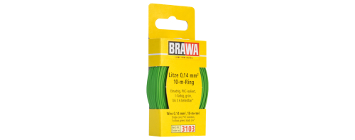 BRAWA 3103 Litze 0,14mm² 10m Ring grün