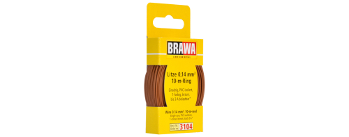 BRAWA 3104 Litze 0,14 mm², 10 m Ring, braun