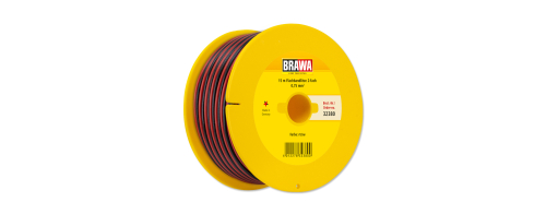 BRAWA 32380 Doppellitze 0,75mm² 15m Spule rot schwarz