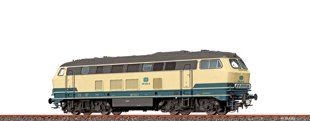 BRAWA 41166 Diesellokomotive 216 DB Epoche IV DC Digital EXTRA Spur H0