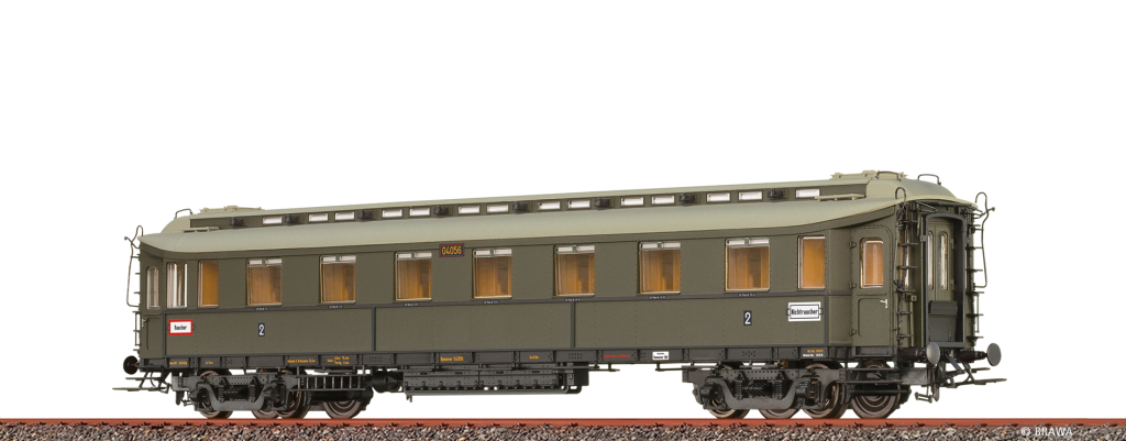 BRAWA 45417 D-Zug-Wagen B4ü Pr 20 K.P.E.V. Epoche I Spur H0