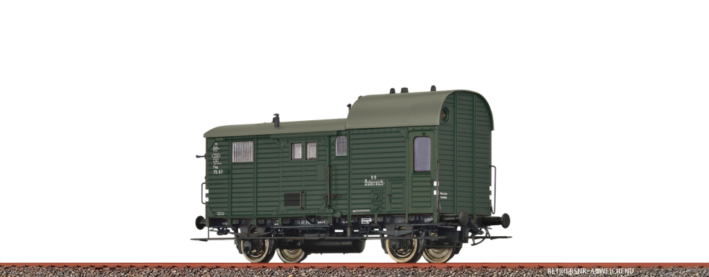 BRAWA 49413 Güterzuggepäckwagen Pwg BBÖ Epoche III Spur H0