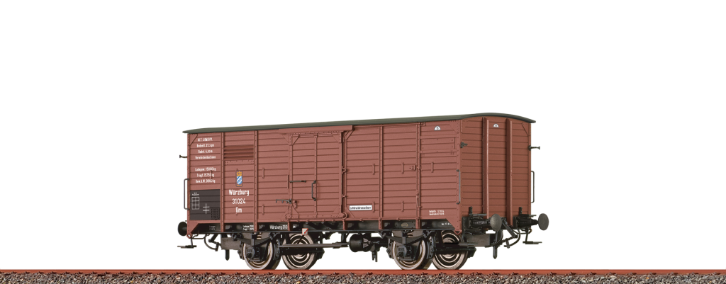 BRAWA 49869 Gedeckter Güterwagen Gm K.Bay.Sts.B. Epoche I Spur H0