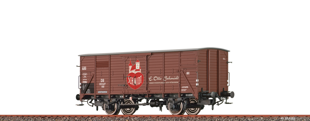 BRAWA 49870 Gedeckter Güterwagen G10 DB III LebkucheSchmidt Spur H0