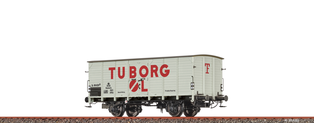 BRAWA 49872 Gedeckter Güterwagen ZB DSB III Tuborg Spur H0