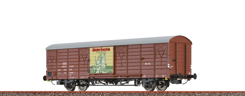 BRAWA 49916 Gedeckter Güterwagen Gbs 1500 DR IV Schierker Spur H0