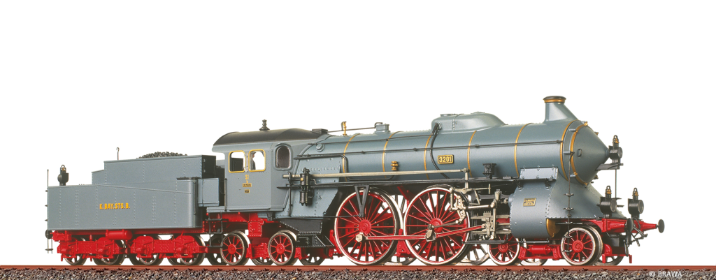 BRAWA 70016 Dampflokomotive bay. S2 6 K.Bay.Sts.B. Epoche I DC Spur H0